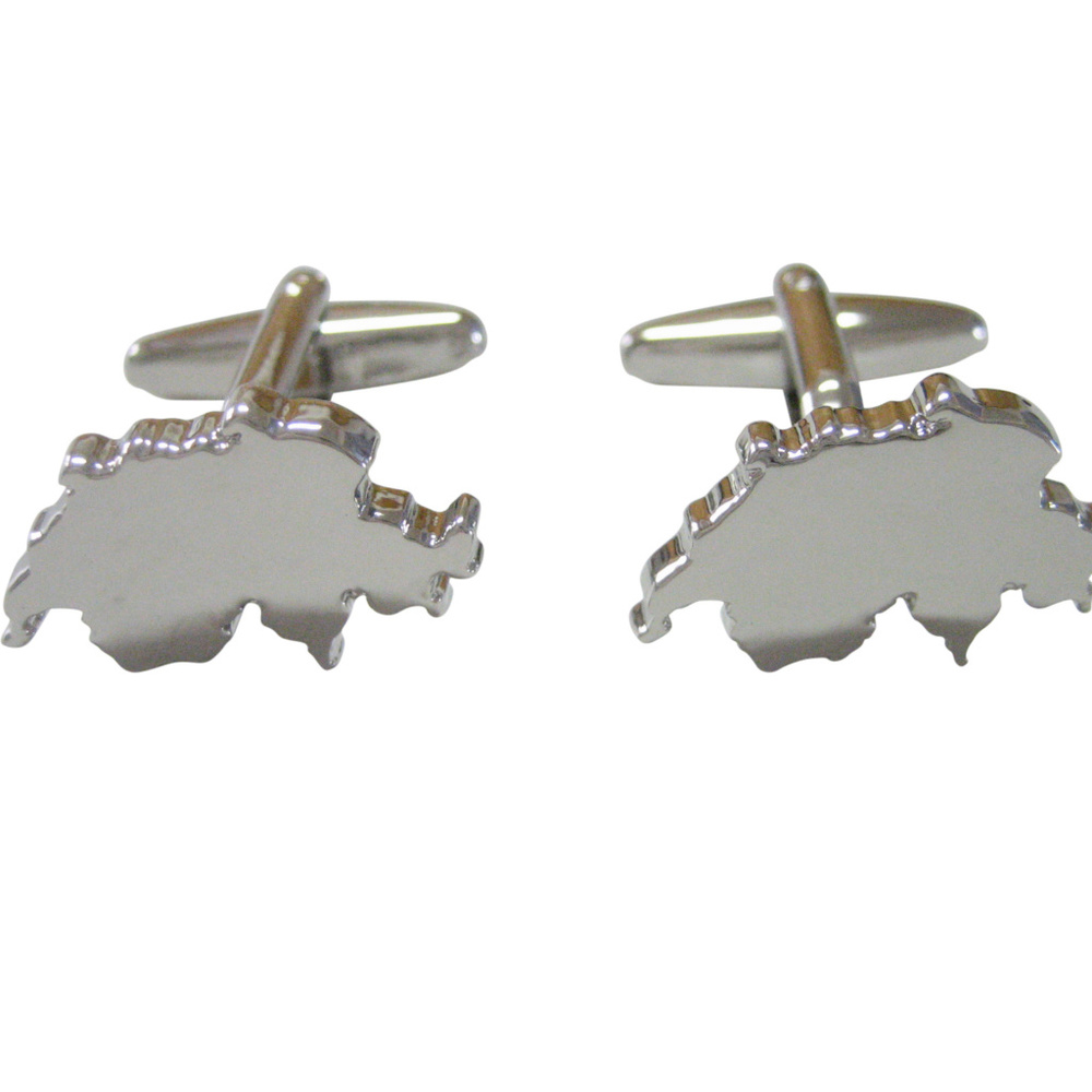 Switzerland Map Shape Cufflinks - image 1
